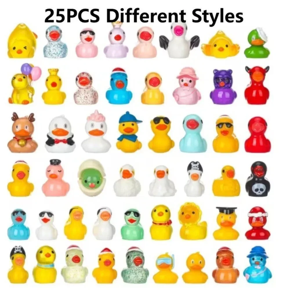 Whimsical 40-Piece Mini Resin Ducks Assortment Set Tiny Figurine Bulk NWT